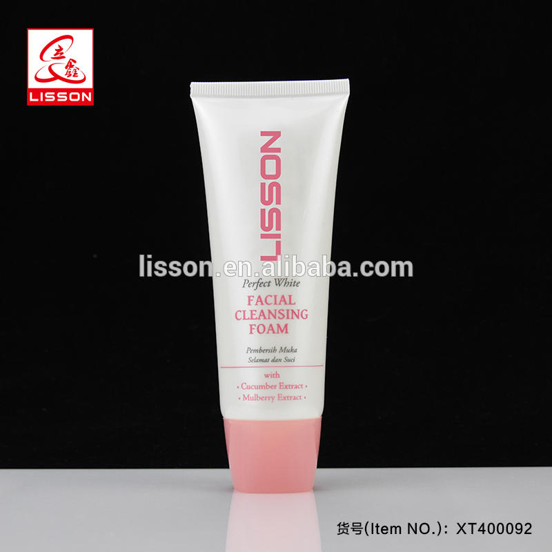 100ml Pink Colour Cosmetic Hand Cream Packaging Plastic Soft Tube With Screw Cap
