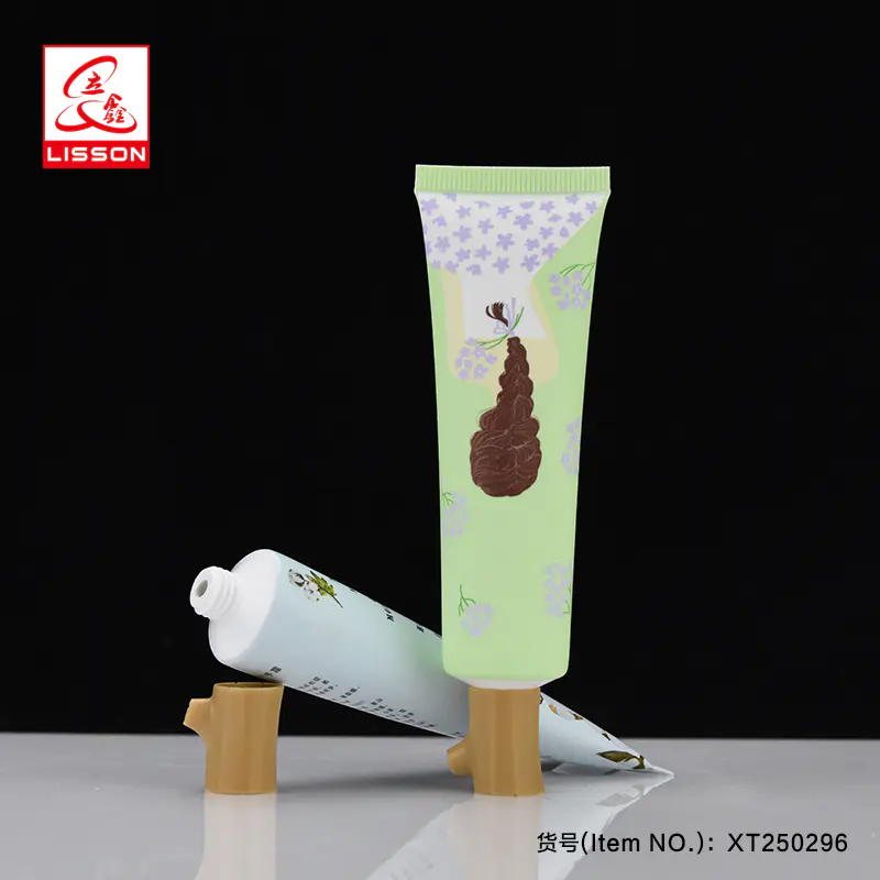 cuty cosmetics skincare hand lotion cream packaging tube with crotch shape cap