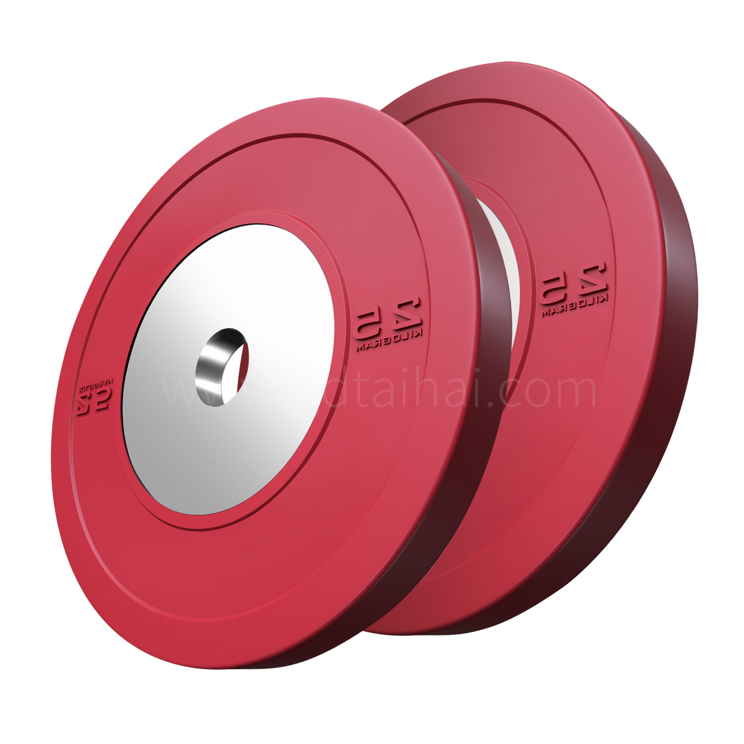 TaiHai Custom fitness power training gym competition rubber color bumper barbell weight lifting plates
