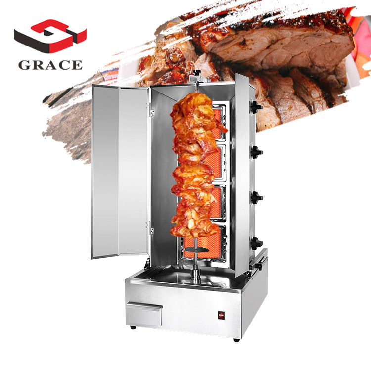 GRACERotary Gas Doner Kebab Making Machine Meat Shawarma Machine For Commercial Kitchen