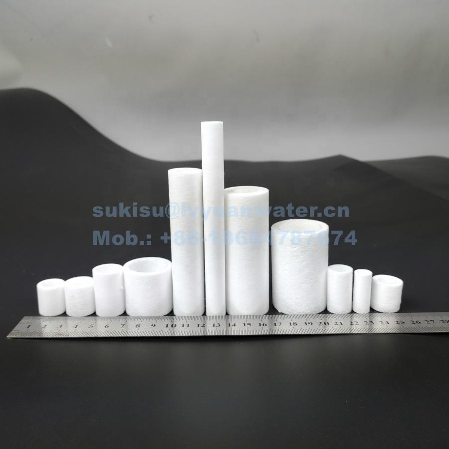 10um Porous Plastic PP bond 5 micron spun polypropylene filter cartridge for gas air water purification spare parts