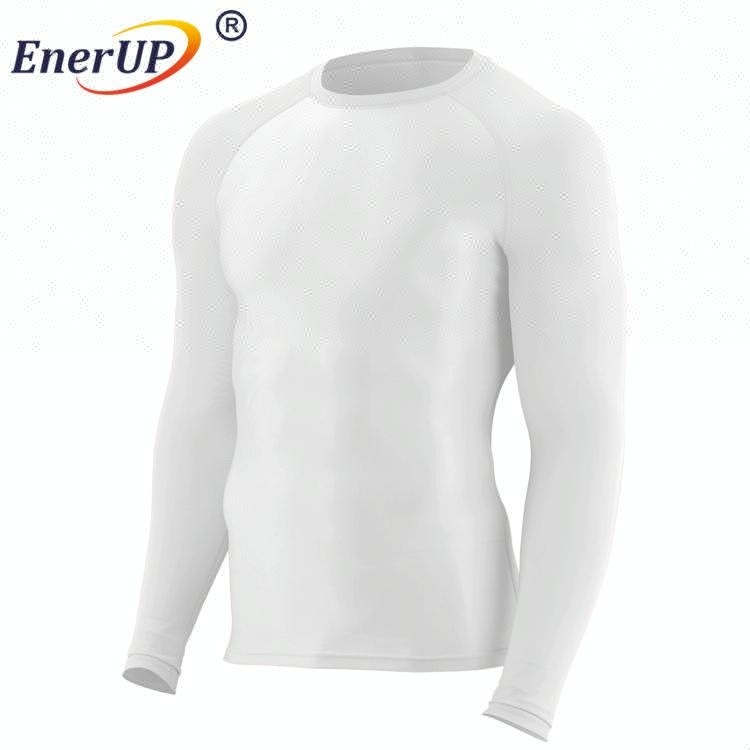 Men's Long sleeve sports wear 100% polyester compression Shirt