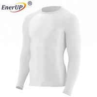 Men's Long sleeve sports wear 100% polyester compression Shirt