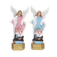 New polyresin religious figurine gift Polyresin Guardian Angel Set Sculpture Figurine