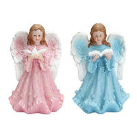 Church Souvenirs Christmas gift catholic religious for home decoration europe Style Pink and Blue Angel Set Resin Statue