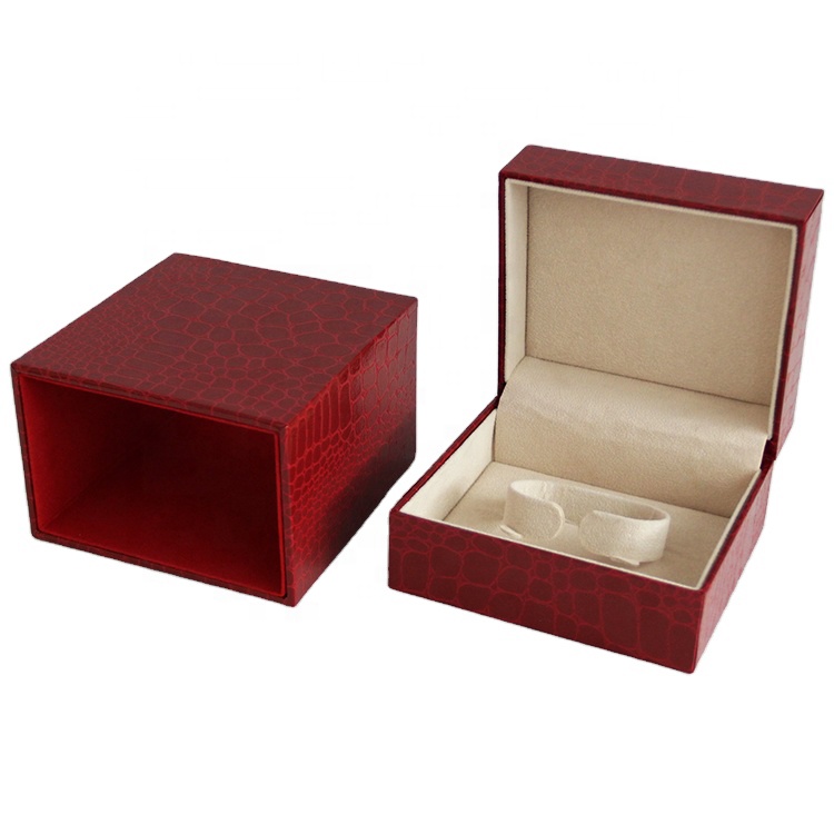 wholesale red color elegant style luxury bracelet gift packing boxes 12x11.5x7.7cm