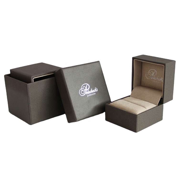 professional custom small different material gift packaging box luxury color jewelry ring boxes 7.6x7x6.4cm