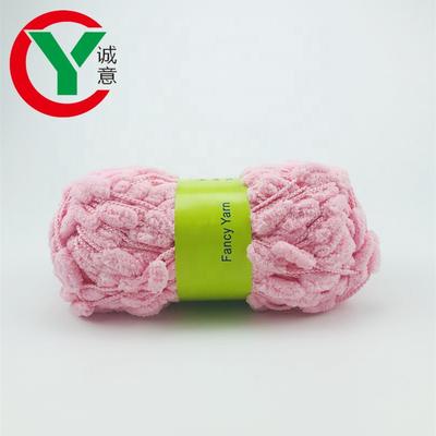Popular special pom pom yarn bulky yarn hand knitting