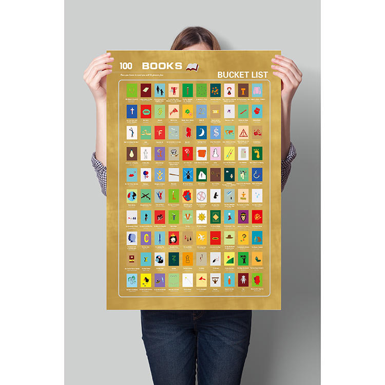 product-OEM Orders Customized Printed Scratch off poster 100 Books 100 Movies 100 BeersScratch Off B-2