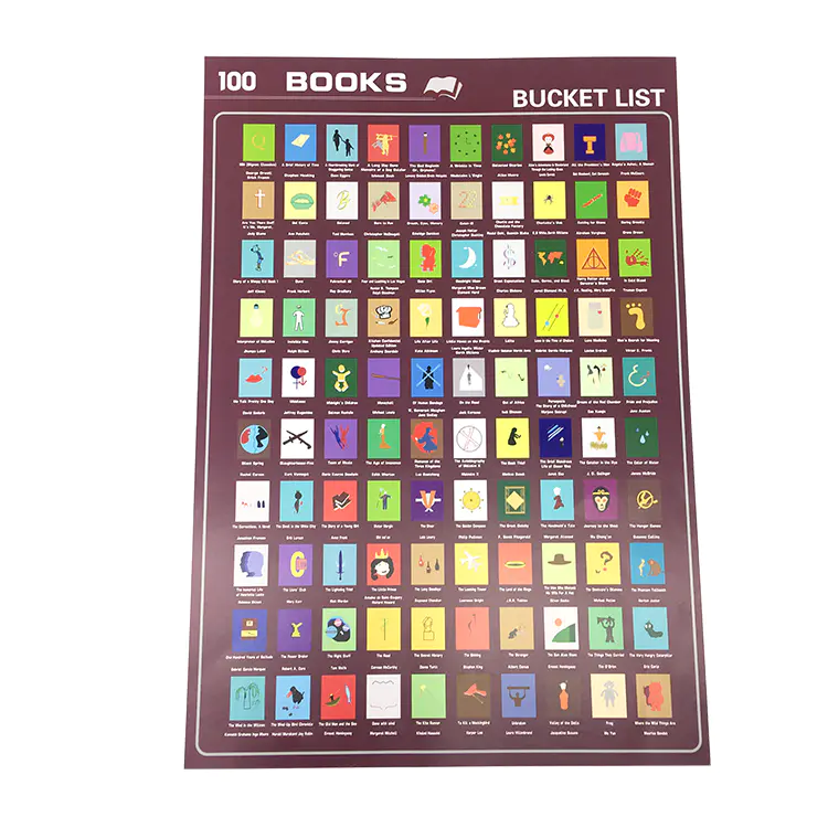 A2 size scratch book poster and colorful print poster