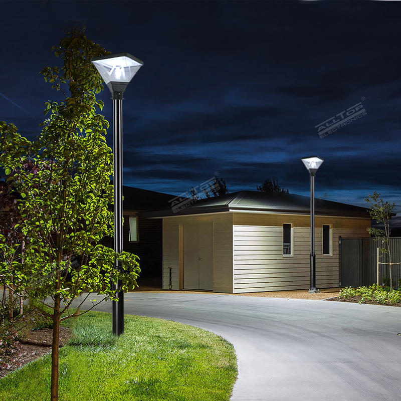 ALLTOP Hot selling type outdoor post top pole modern Led area parking lot solar led garden light
