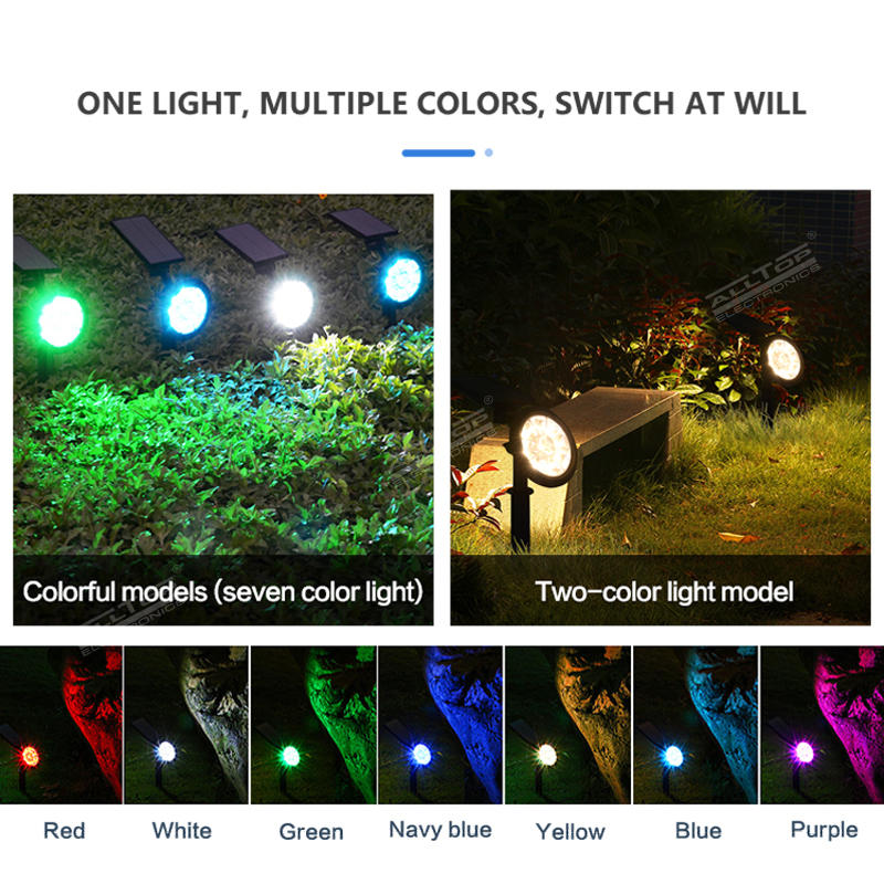 ALLTOP Christmas Hot Selling Solar Garden RGB Colorful Changing LED Light