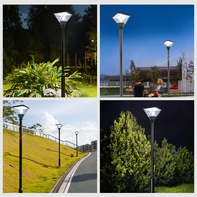 ALLTOP Solar led garden lighting yard pole lamp outdoor 20w led post top area light