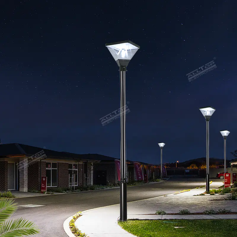ALLTOP Waterproof modern decorative outdoor solar LED street garden lights for road lighting