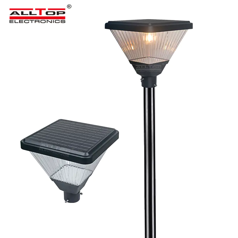 ALLTOP Solar led garden lighting yard pole lamp outdoor 20w led post top area light
