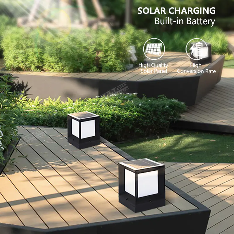 ALLTOP All in one minimalistic 3w waterproof solar power outdoor garden light led