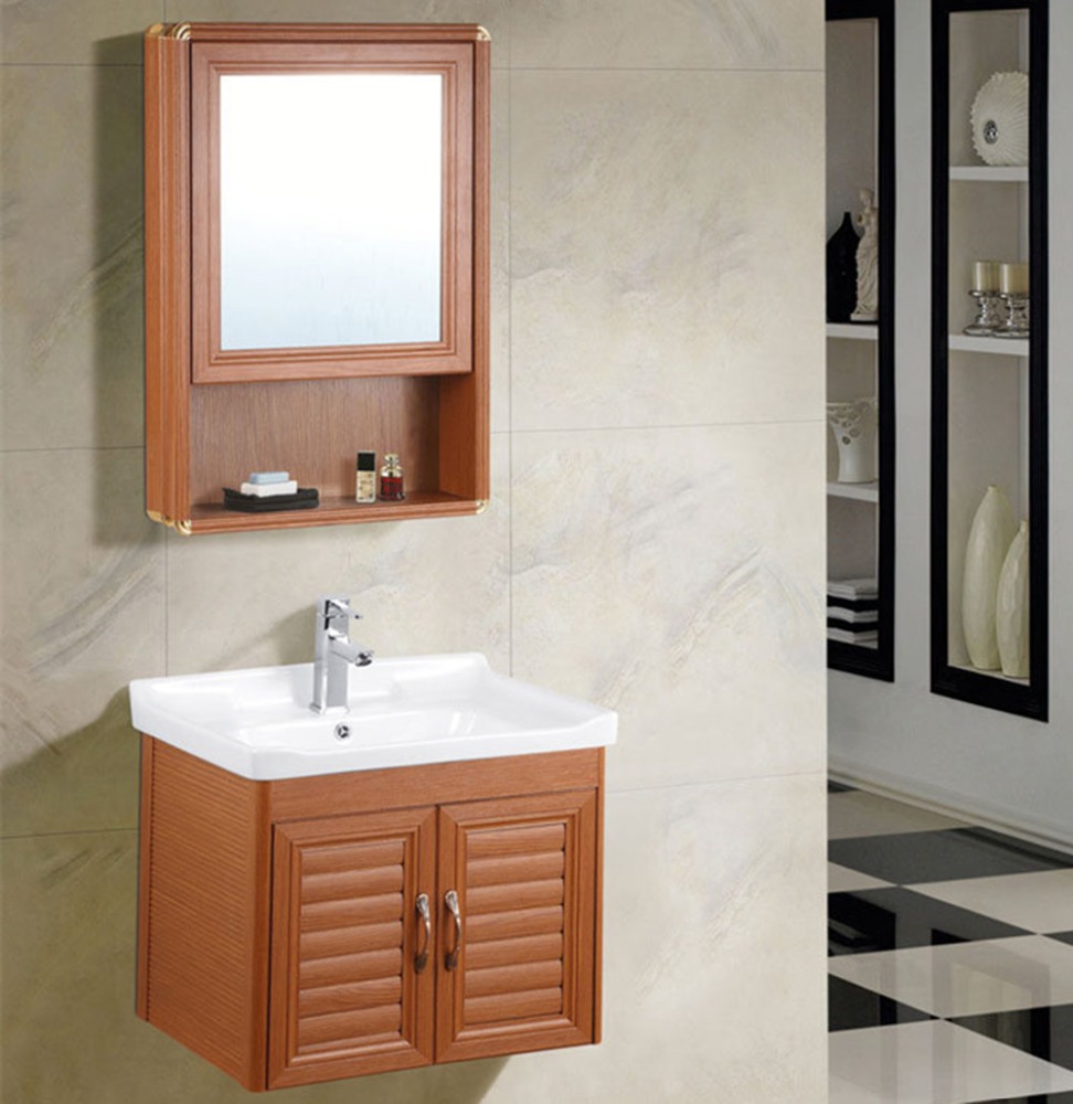 Easy fitted aluminum bathroom wall cabinet