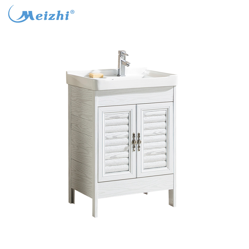 China Floor Mounted Ceramic Small Size Laundry Sink Cabinet Combo