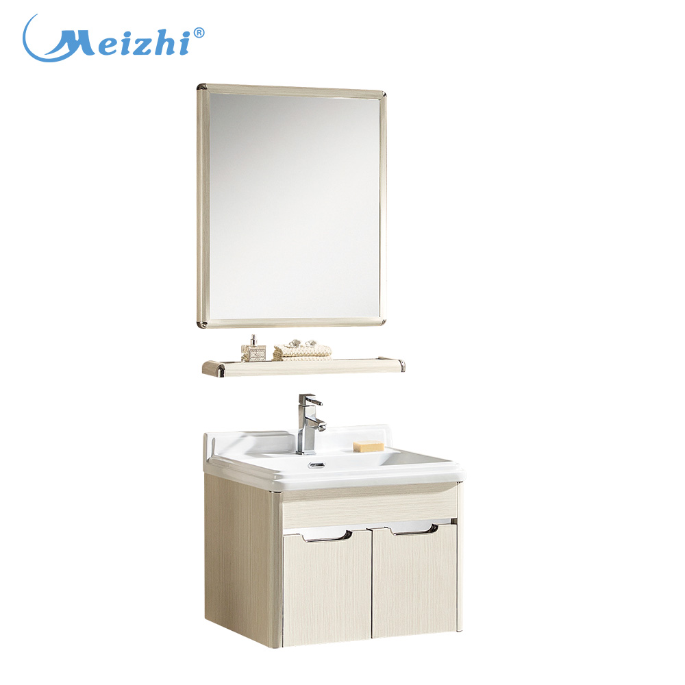 Hot sale space aluminium basin bathroom cabinet with mirror