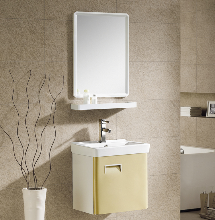 Aluminum small bathroom vanity cabinet with sink