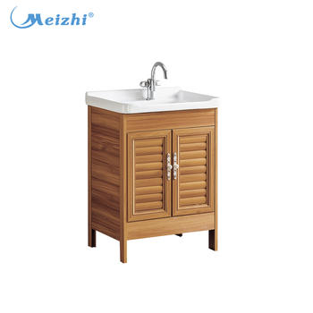 Hot selling simple floor aluminum laundry tub with cabinet