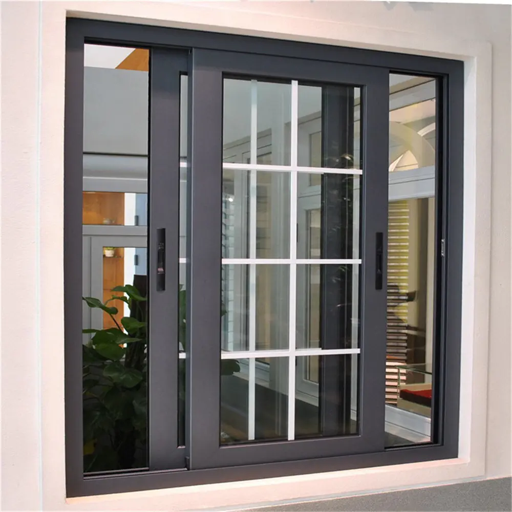 1200*1000 mm Aluminum sliding Single Glass window For Office/Home