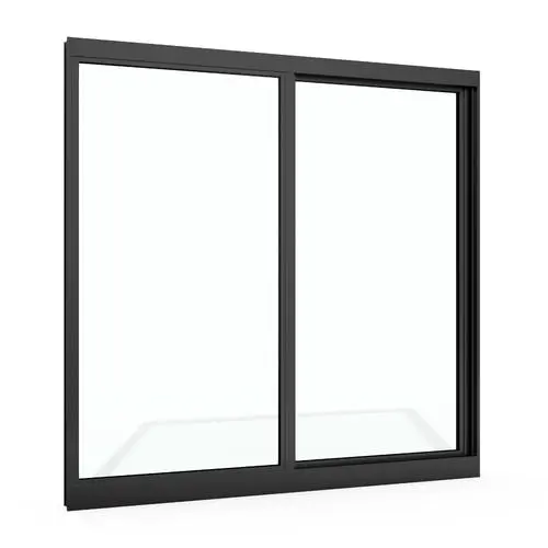 Black Color Double Glass 5mm+9 Airspacemm+5mm Sound Insulation Aluminum Sliding Window