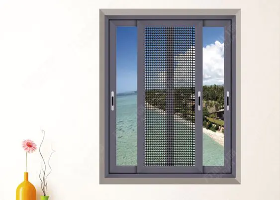 Aluminum Frame Double Glazed Sliding Window With Mosquito Screen