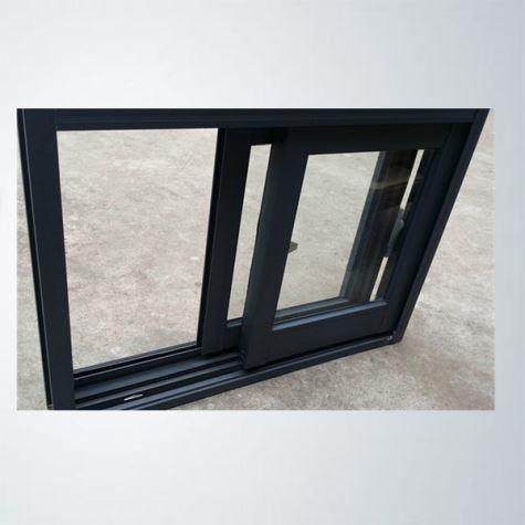 Wood Grain Color Aluminum Frame Powder Coating Ready To Ship High Quality Aluminum Sliding window