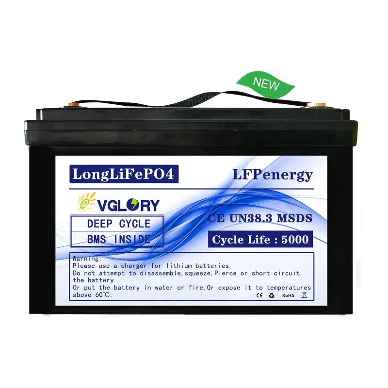Non toxic high density 12v 100ah lithium deep cycle home battery