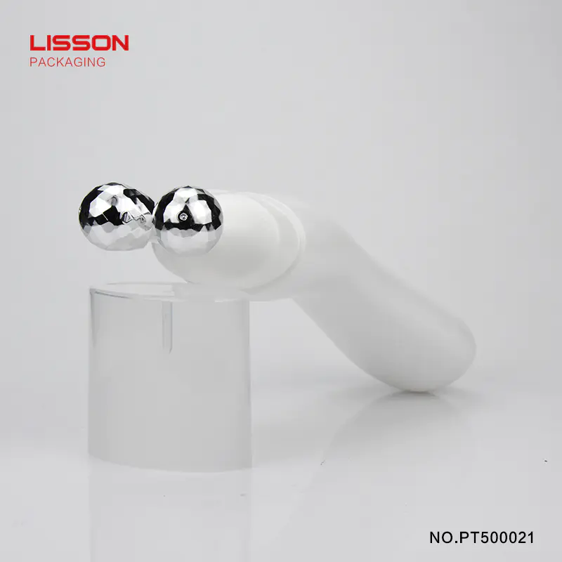 Soft Massage Cosmetic Cream Bottle Plastic Cosmetic Jars With Silica Gel Ball Roller Cosmetic Container Cap