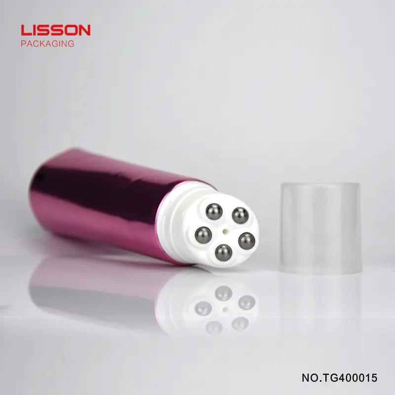pink colour ABL Material 5 balls roller massage cosmetic tubes packaging