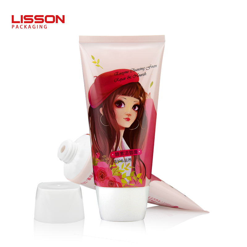 160ml Cosmetic Soft Plastic face wash Tube Packaging With Screw Cap