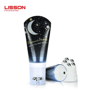 100ml-150ml empty custom plastic tube with roller ball for body massage