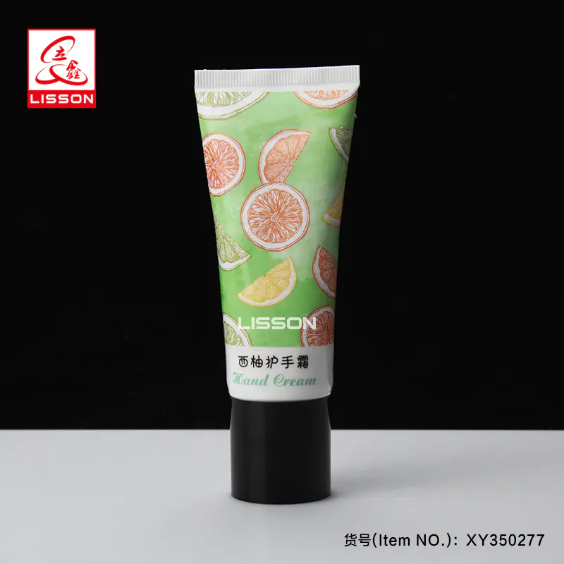 70ml recyclable black cream lotion tube packaging cosmetic with black screw cap