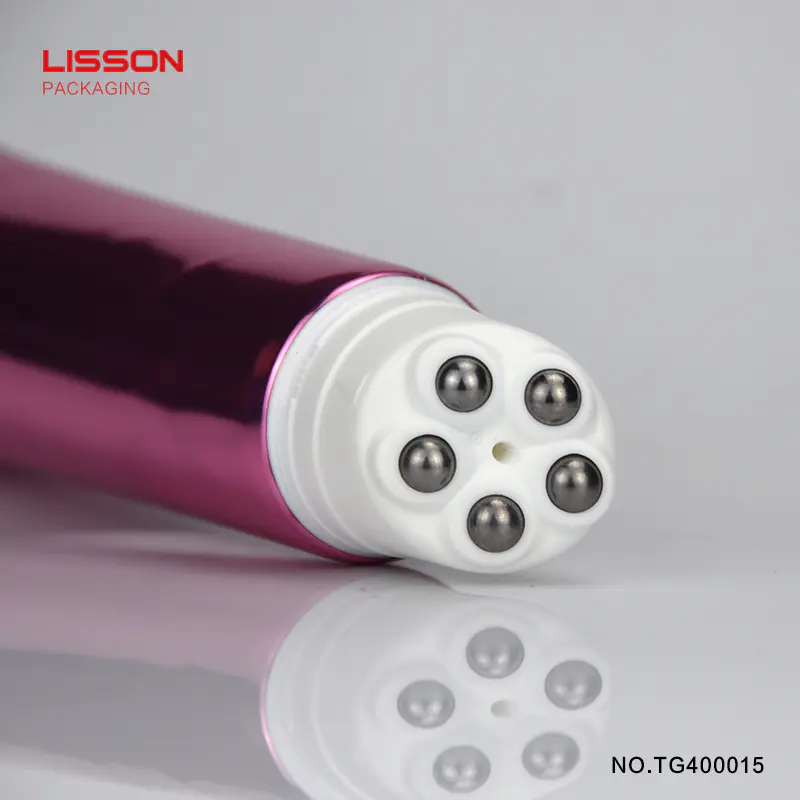 pink colour ABL Material 5 balls roller massage cosmetic tubes packaging