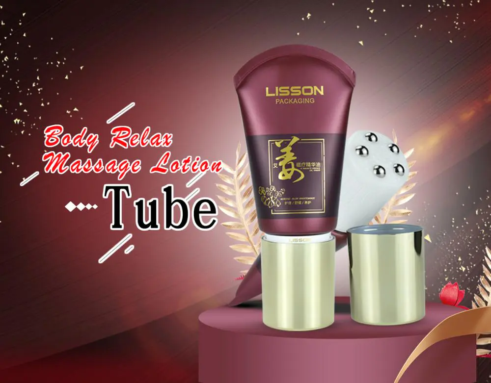 150ml empty custom plastic five rollers massage essence oil cream tube packaging