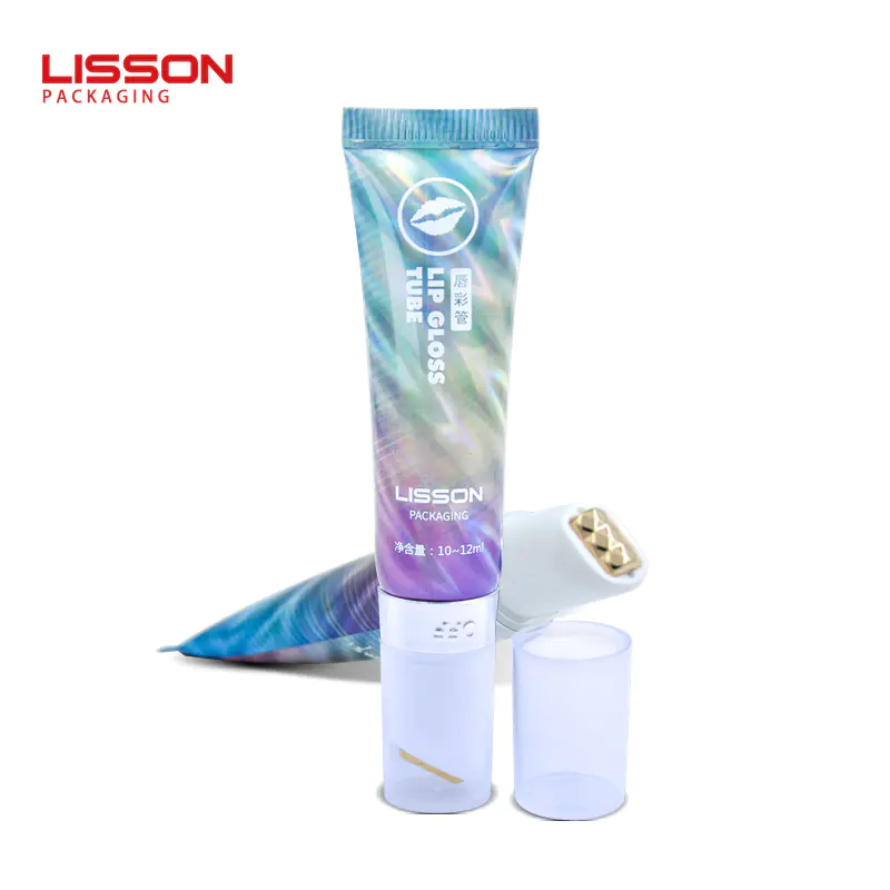 100ml empty Bust Cream Oval PE massage Tube packaging with Stainless massage Roller