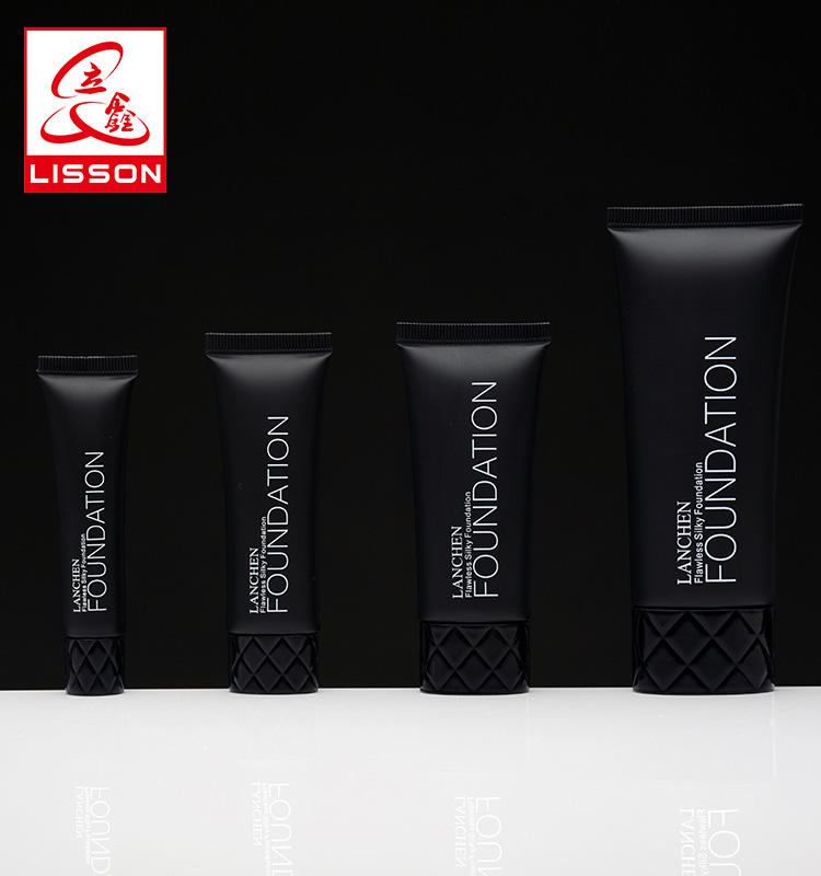 D50mm Matte Black Plastic Cosmetic Tubes Packaging with special cap