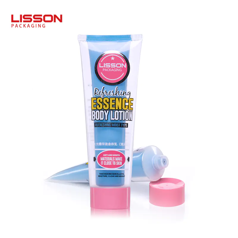 250ml Cosmetic Body Lotion Round Plastic Function dual chamber Tube with screw cap for handcream