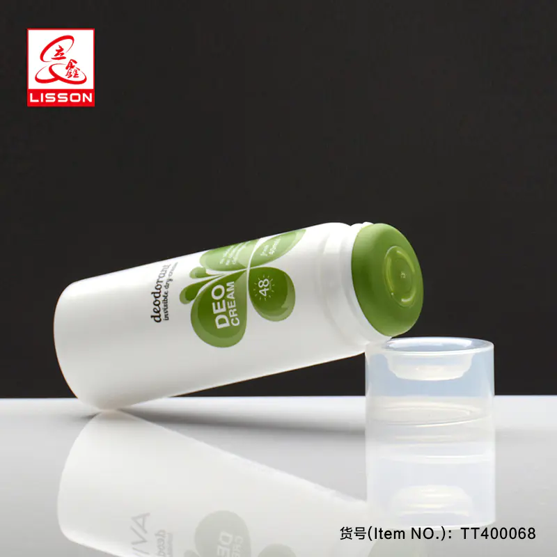 Customized eco-friendly plastic deodorant tube packaging