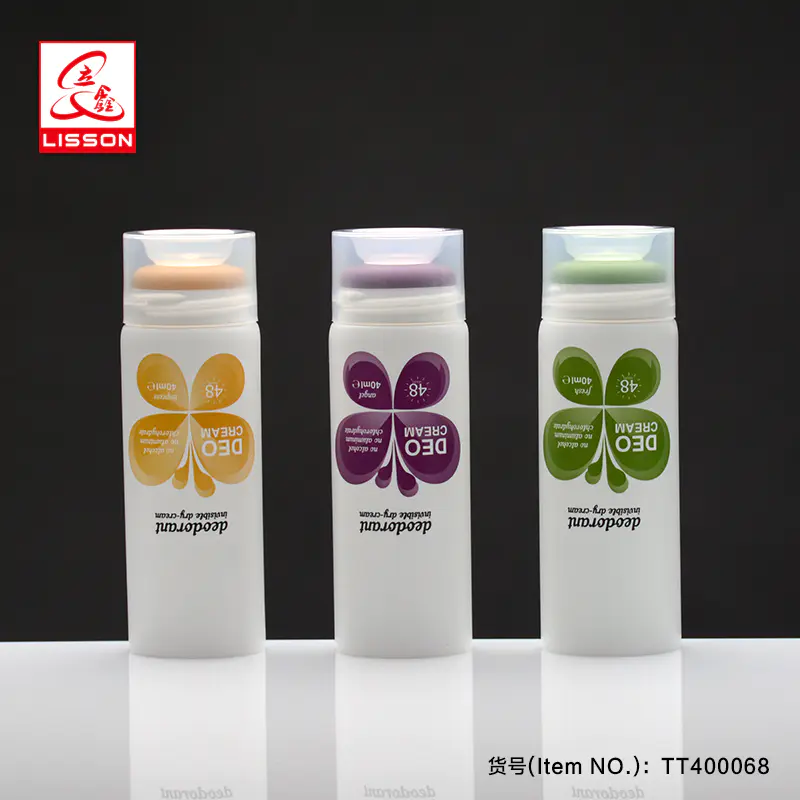 Customized eco-friendly plastic deodorant tube packaging
