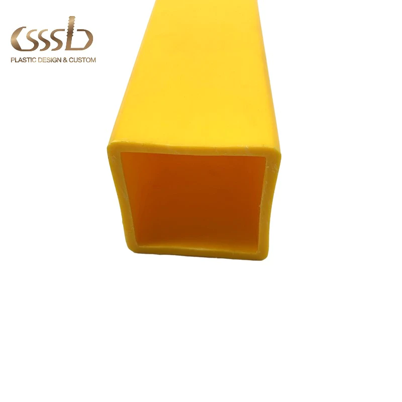 Yellow ABS extruded square pipe