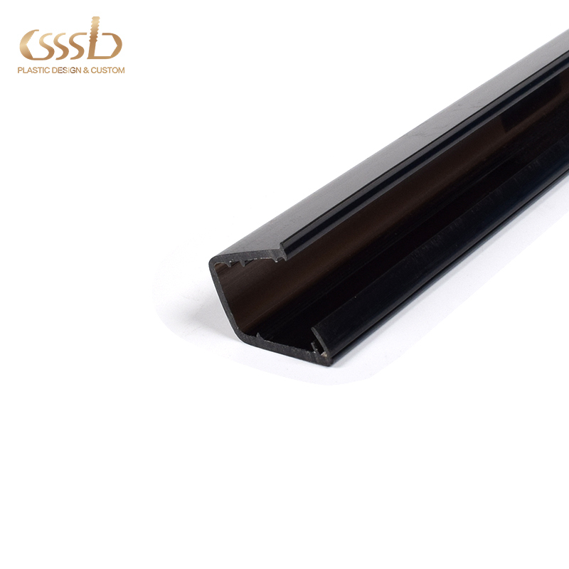 Transparent black PC extrusion profile for covering of electronic components