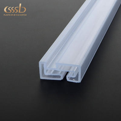 Plastic transparent PVC guide slide rail profile for cord