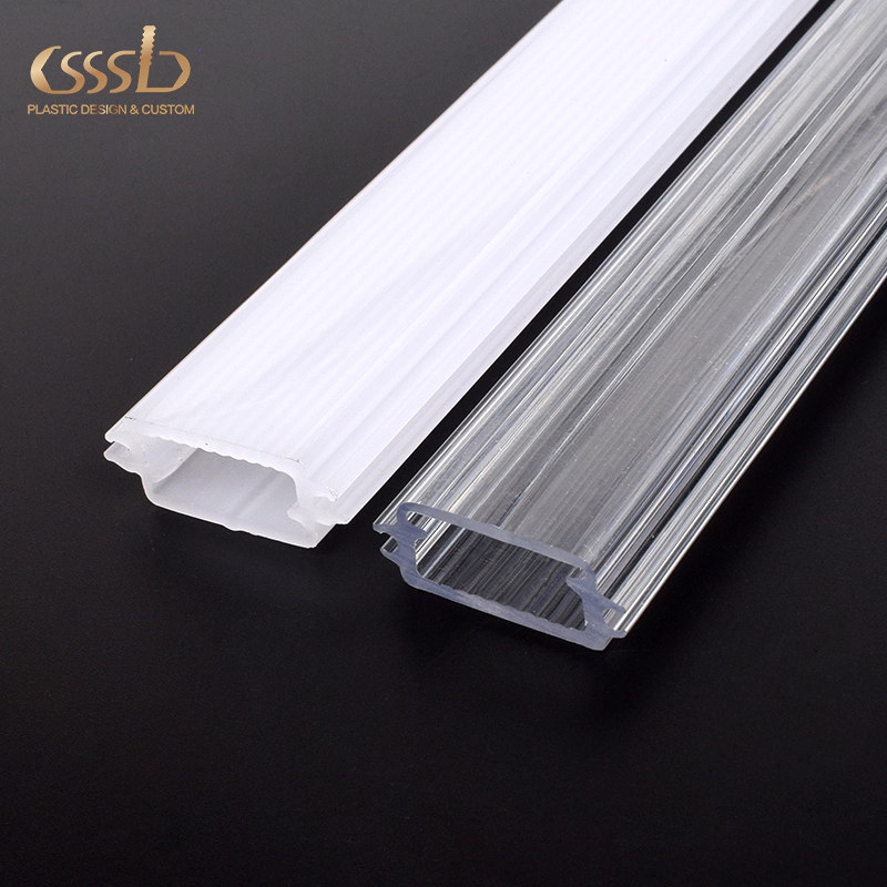 Extrusion profiles plastic clear cover for Polycarbonate led light diffuser