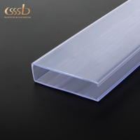 Clear plastic hard rectangular packing profile for steel components