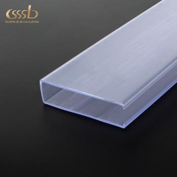 Clear plastic hard rectangular packing profile for steel components