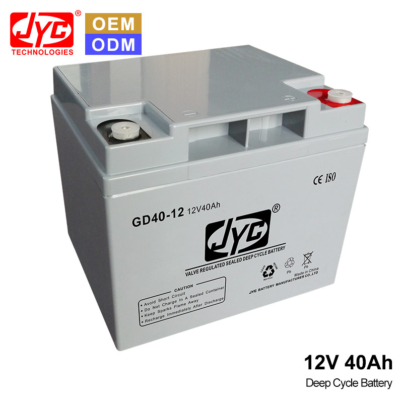 JYC VRLA Deep Cycle Batteries Battery Manufacturing Process AGM Gel 12 Volt  12V 40ah Home Appliances Electric Power Systems-MERITSUN