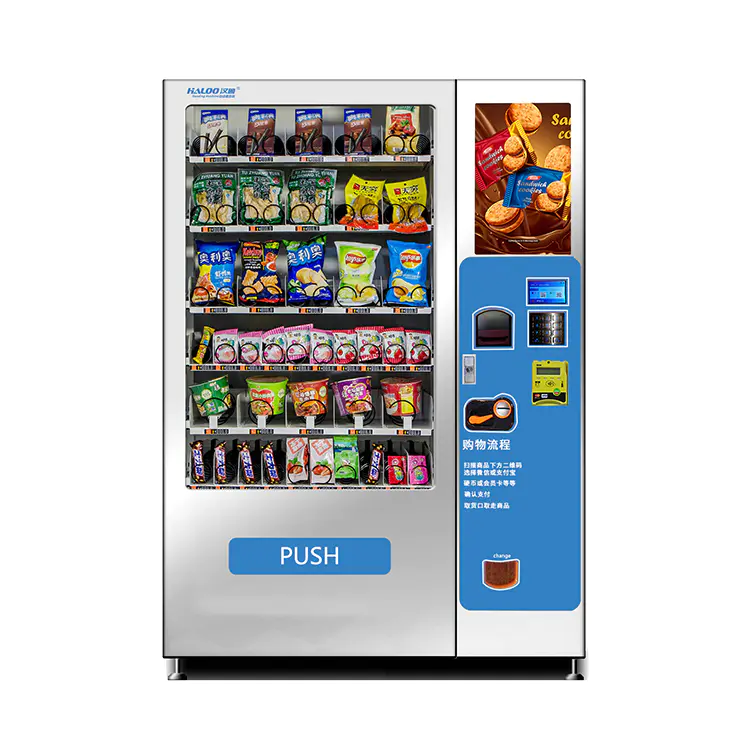 multiple choices drink vending machine and snack vending machine with banknote & coin payment
